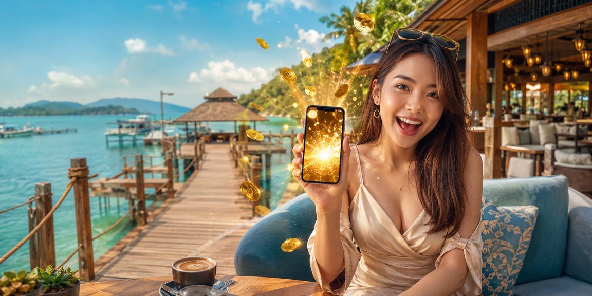 Pengguna Malaysia mengakses partslink24 melalui aplikasi mudah alih di pantai Langkawi